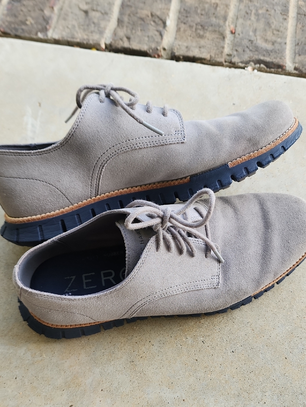 Cole Haan Men's Suede Derby Oxfords in Light Gray
